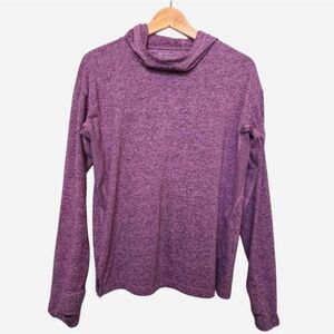 Athleta Hoodie Pullover Long Sleeve Sweatshirt Top purple gym athletic